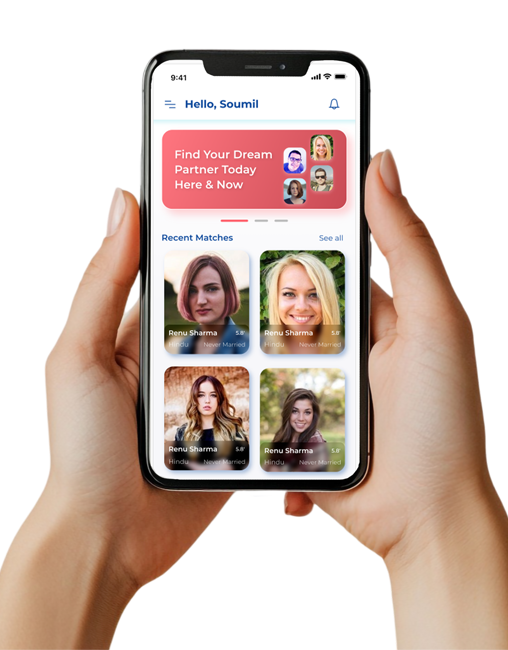 Agarwal app — listing and profile screens